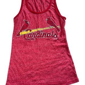 STL Cardinals Women's Red Racerback Tank Top Size S Sleeveless Casual